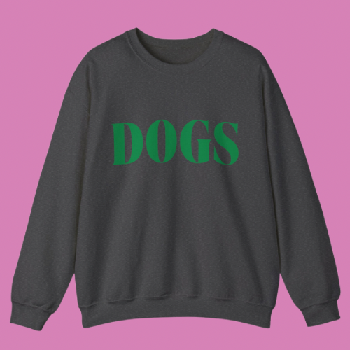 DOGS SWEATSHIRT - BLACK + GREEN