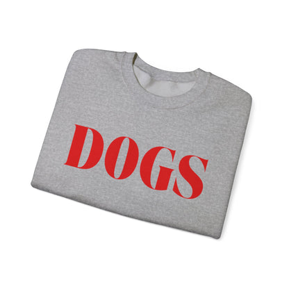 DOGS SWEATSHIRT- GREY + RED