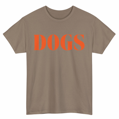 DOGS T-SHIRT- BROWN + ORANGE