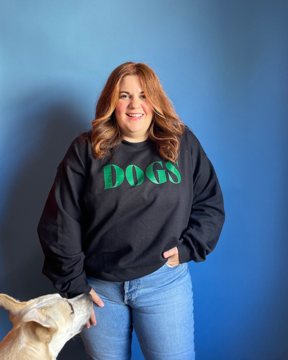 DOGS SWEATSHIRT - BLACK + GREEN