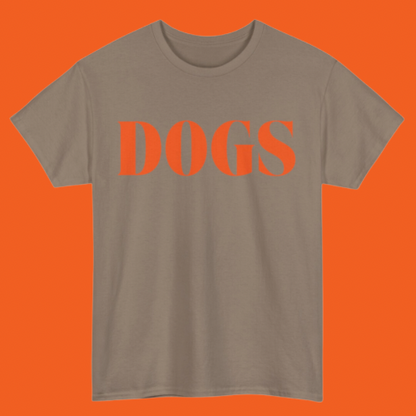 DOGS T-SHIRT- BROWN + ORANGE