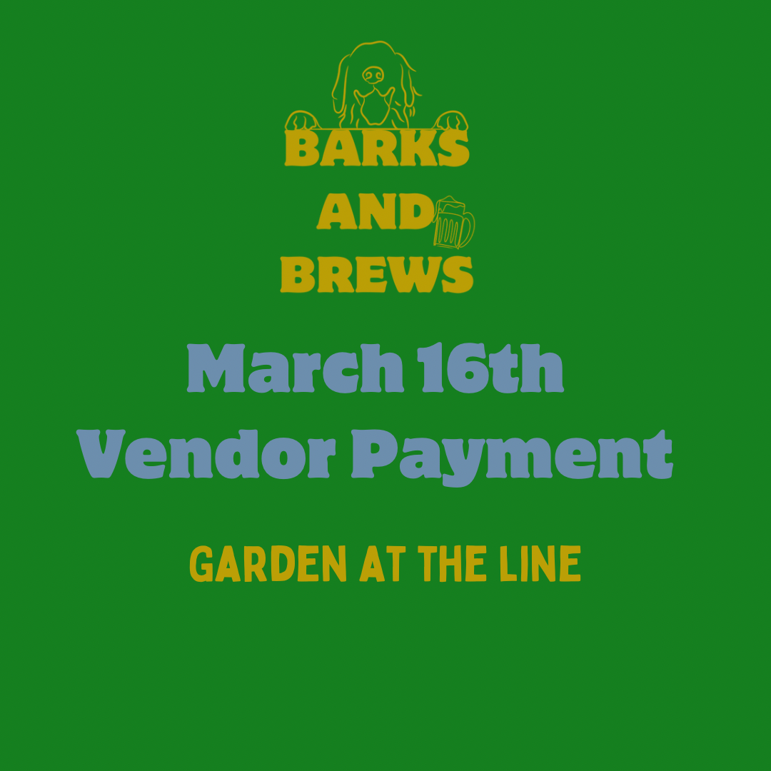 Barks And Brews Vendor Fee- March 16th