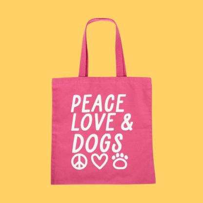 PEACE LOVE & DOGS TOTE